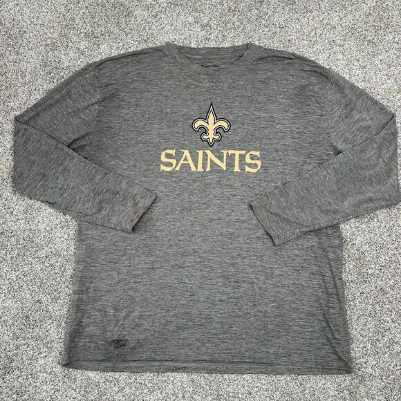 Other - NFL Team Apparel Long Sleeve Shirt Saints Football Zubas Grey Flaws Medium‎